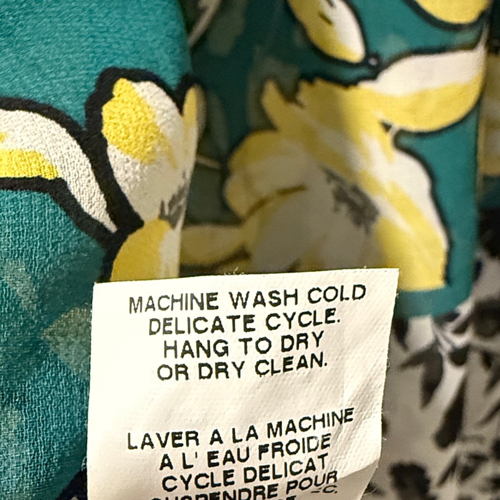 Karen Kane Women's Green and Yellow Floral Blouse size M - Picture 8 of 8